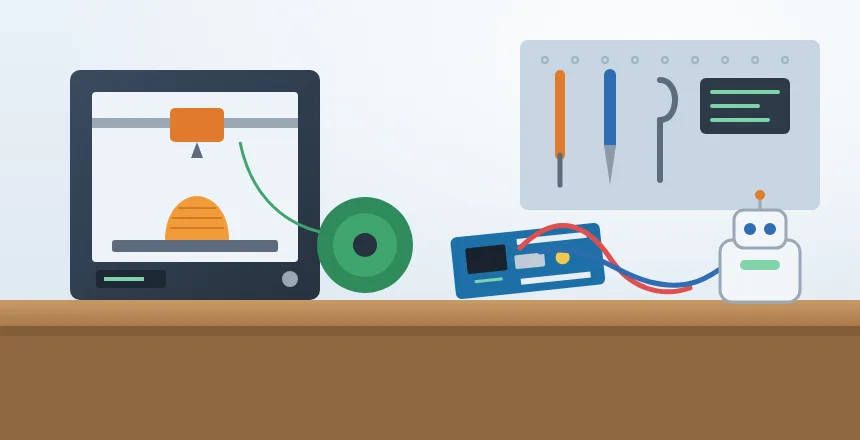 Atelier de fabrication numérique (illustration)