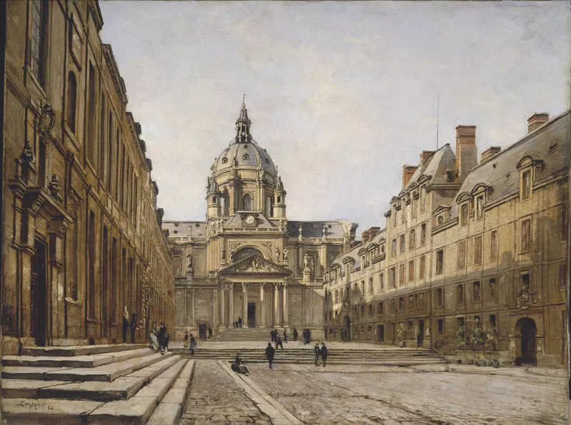 Maurice Emmanuel Lansyer - La Cour de l'ancienne Sorbonne - P449 - Musée Carnavalet