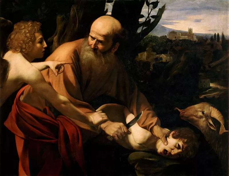 Sacrifice of Isaac-Caravaggio (Uffizi)