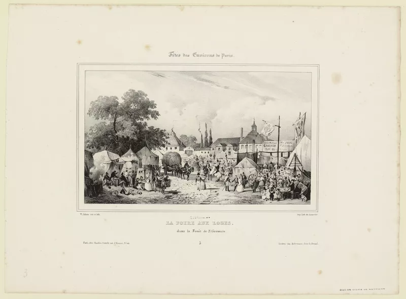 Album Fêtes des environs de Paris la foire aux Loges dans la forêt de Saint-Germain, G.7631(1)