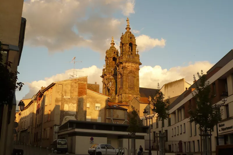 Church of Saint-Jacques in Luneville France seen from Rue de la Republique