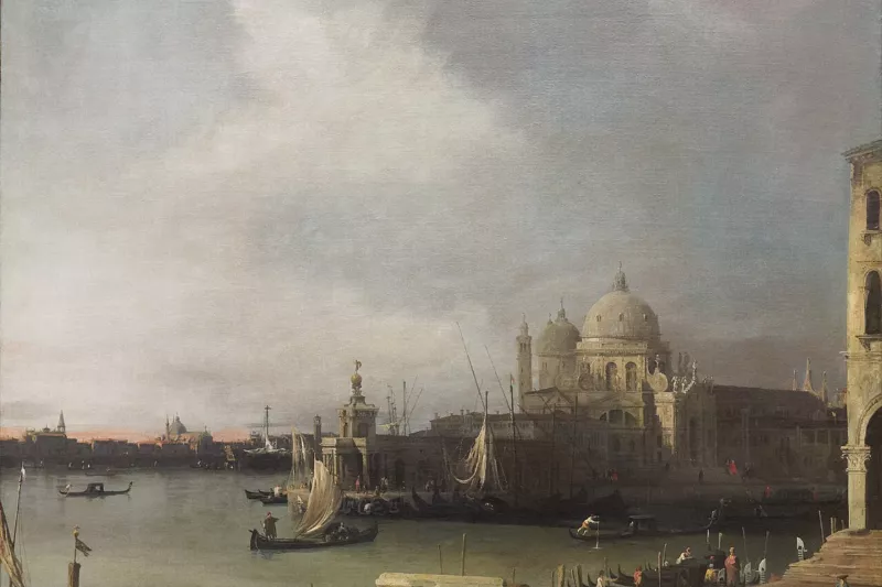 Canaletto - L'Entrée du Grand Canal, vue de l'extrémité occidentale du Môle