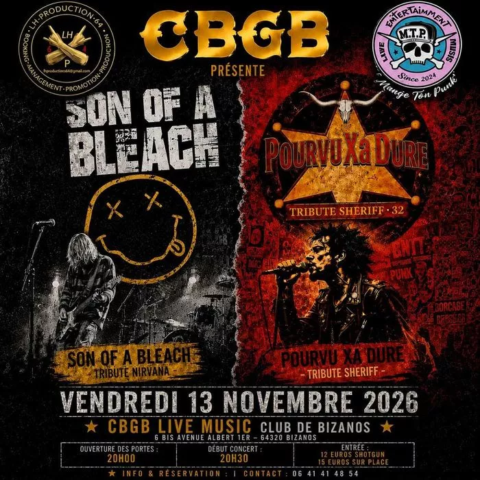 concert tribute aux SHERIFF et à NIRVANA