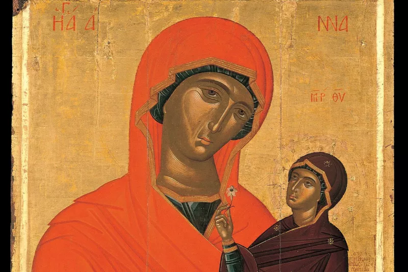 Chanter Angelos Akotandos - St Anne with the Virgin - Google Art Project