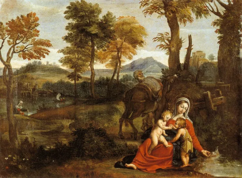 Domenichino - The Rest on the Flight into Egypt - WGA06396