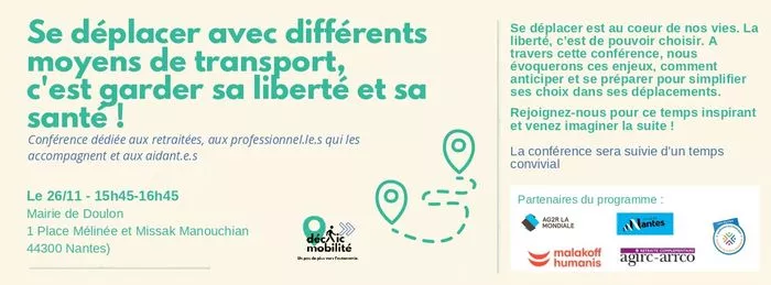 Conférence : Se déplacer avec différents moyens de transport, c'est garder sa liberté et sa santé !
