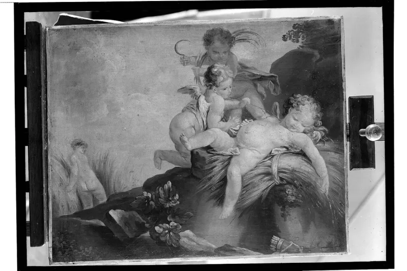 François Boucher - Putta playing in the grain field (L'amour moissonneur) - M.Ob.684 MNW - National Museum in Warsaw
