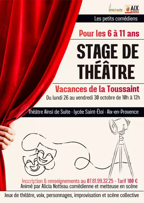 Stage de théâtre enfants – Les Petits Comédiens (6-11 ans)