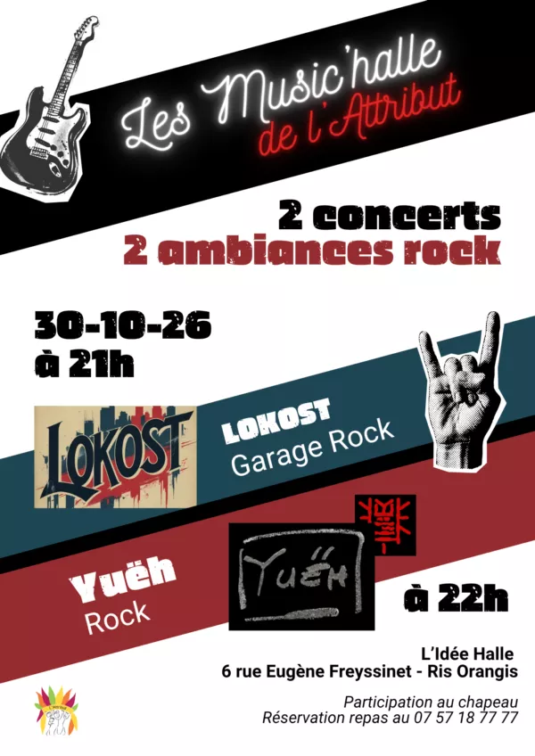 🎸 Soirée concert : Lokost + Yuëh, ça va faire du bruit à L’Idée Halle !