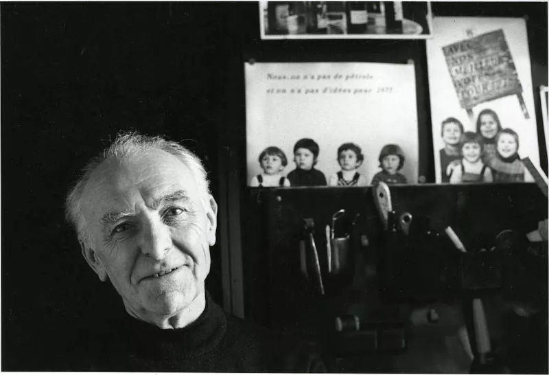 Robert Doisneau photographed by Bracha L. Ettinger in his studio in Montrouge, 1992