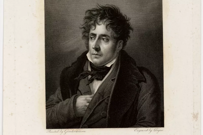 Le Vicomte de Châteaubriand. Pair de France. Printed by Girodet-Trioson. Engraved by Laugier