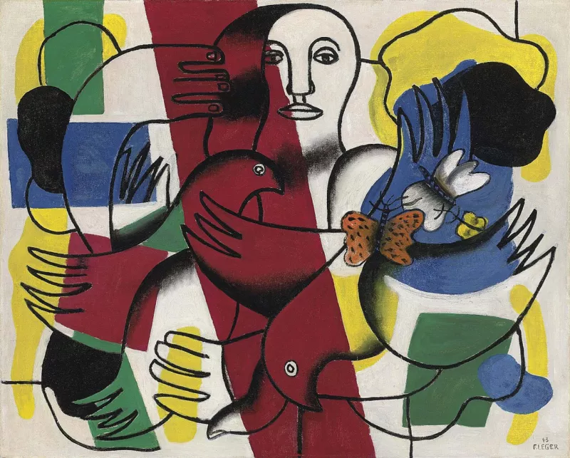 Composition aux deux papillons - Fernand Léger