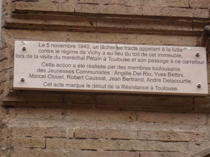 « 5 NOVEMBRE 1940 : LE PREMIER ACTE DE RÉSISTANCE À TOULOUSE » - conférence