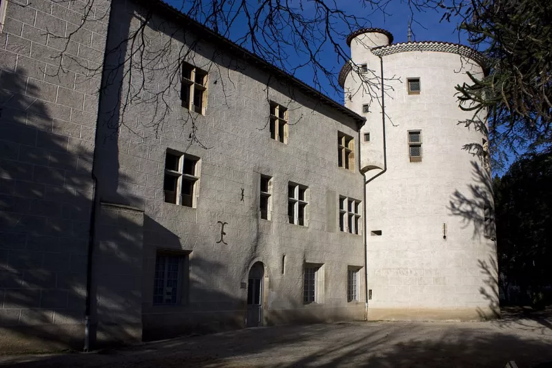 Aurec sur Loire-Château Seigneurial-Façade Sud et Tour de la Roue-20110207