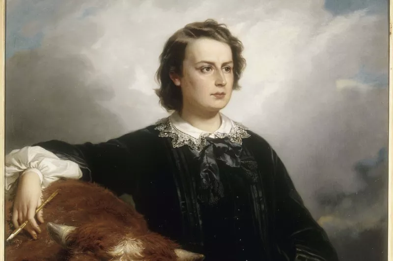Rosa Bonheur with Bull , by E L Dubufe