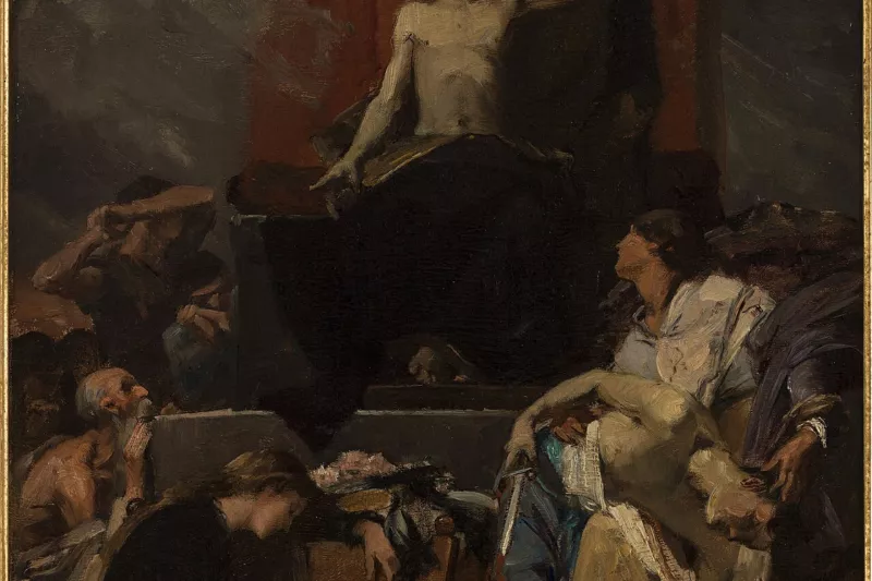 Albert Maignan - Esquisse pour l'église Saint-Nicolas-des-Champs , Le Christ Rédempteur, Le Christ appelle à lui les affligés - PPP4771 - Musée des Beaux-Arts de la ville de Paris