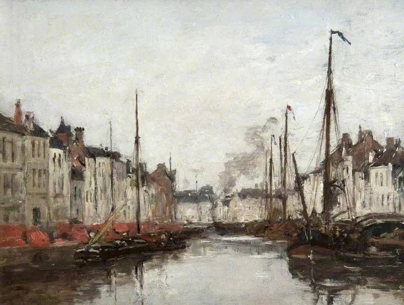 Eugène Louis Boudin (1824-1898) - A Dutch Canal - 35.40 - Burrell Collection