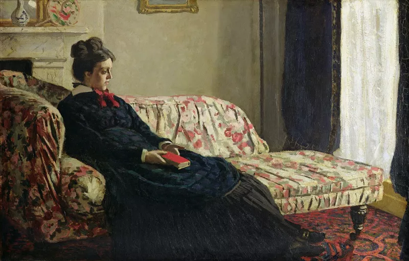 Claude Monet - Méditation. Madame Monet au canapé