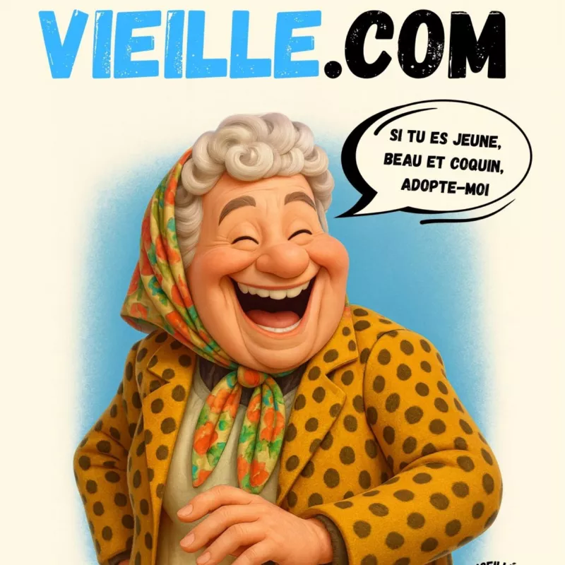 Affiche : Adopte une vieille.com