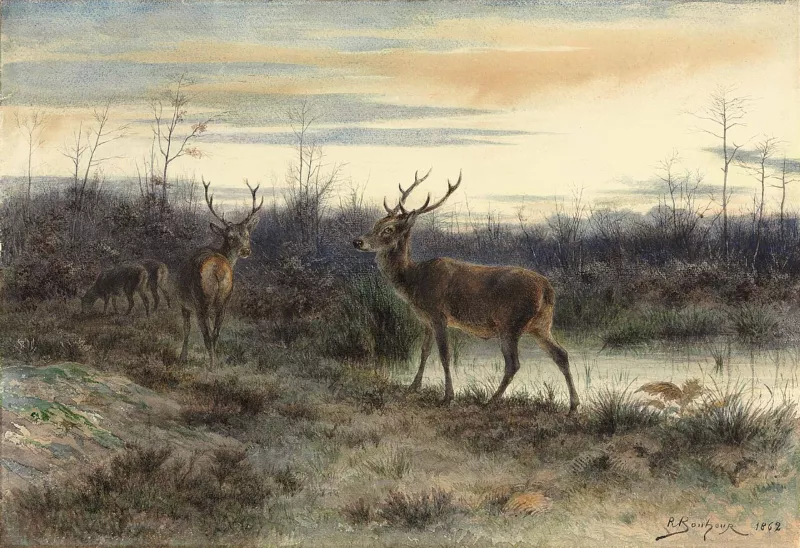 Rosa Bonheur - Cerfs dans la forêt de Fontainebleau