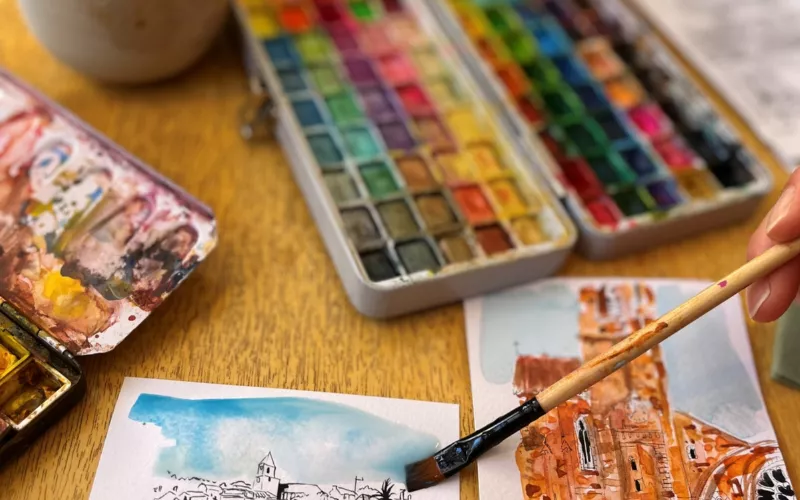 Atelier aquarelle - carnet de voyage avec l'artiste Elisabeth Ledoux