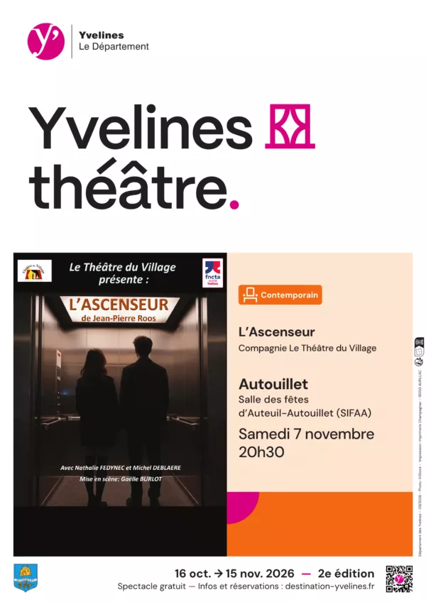 Affiche : Le Théâtre du Village présente : L’ASCENCEUR